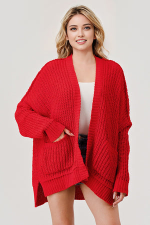 LONG SLEEVE CABLE KNIT CARDIGAN 1 PACK