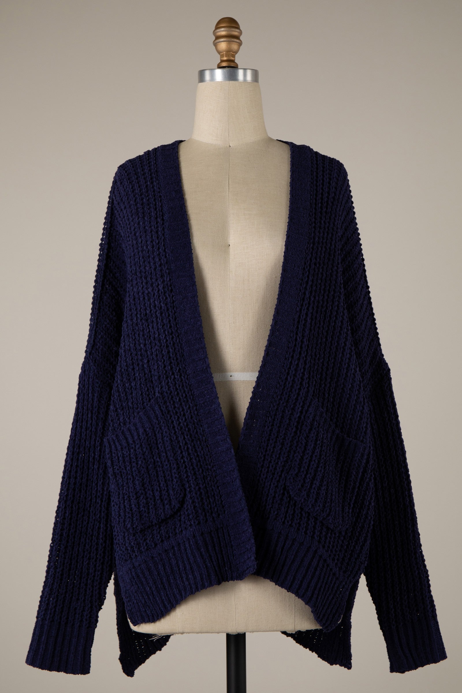 【極美品】Layered Cable Knit Cardigan Cable Knit Relaxed Fit Cardigan C7102 - Korean Women's